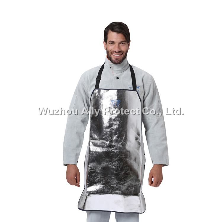 AP-6400 Leather lined Aluminized PFR Radiant heat resistant Apron